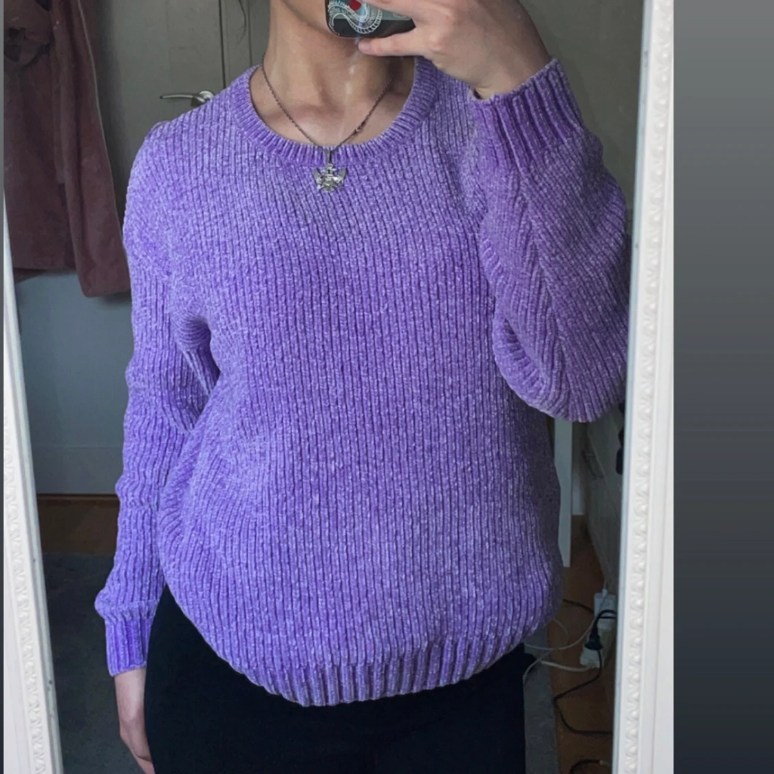 Stickad sweatshirt  - 90