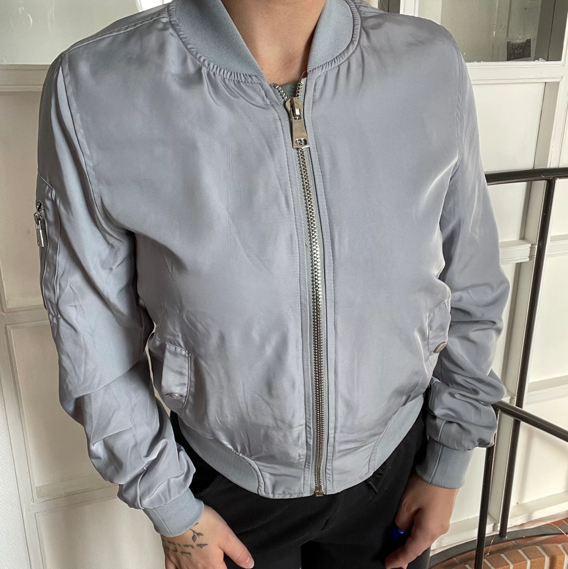 Bomberjacka blå/grå