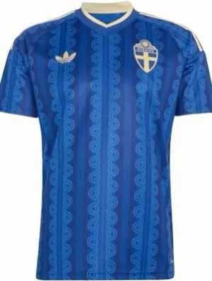 Blå Sverige fotbollströja Adidas - finns i alla storlekar+ namn =200 kr extra !!