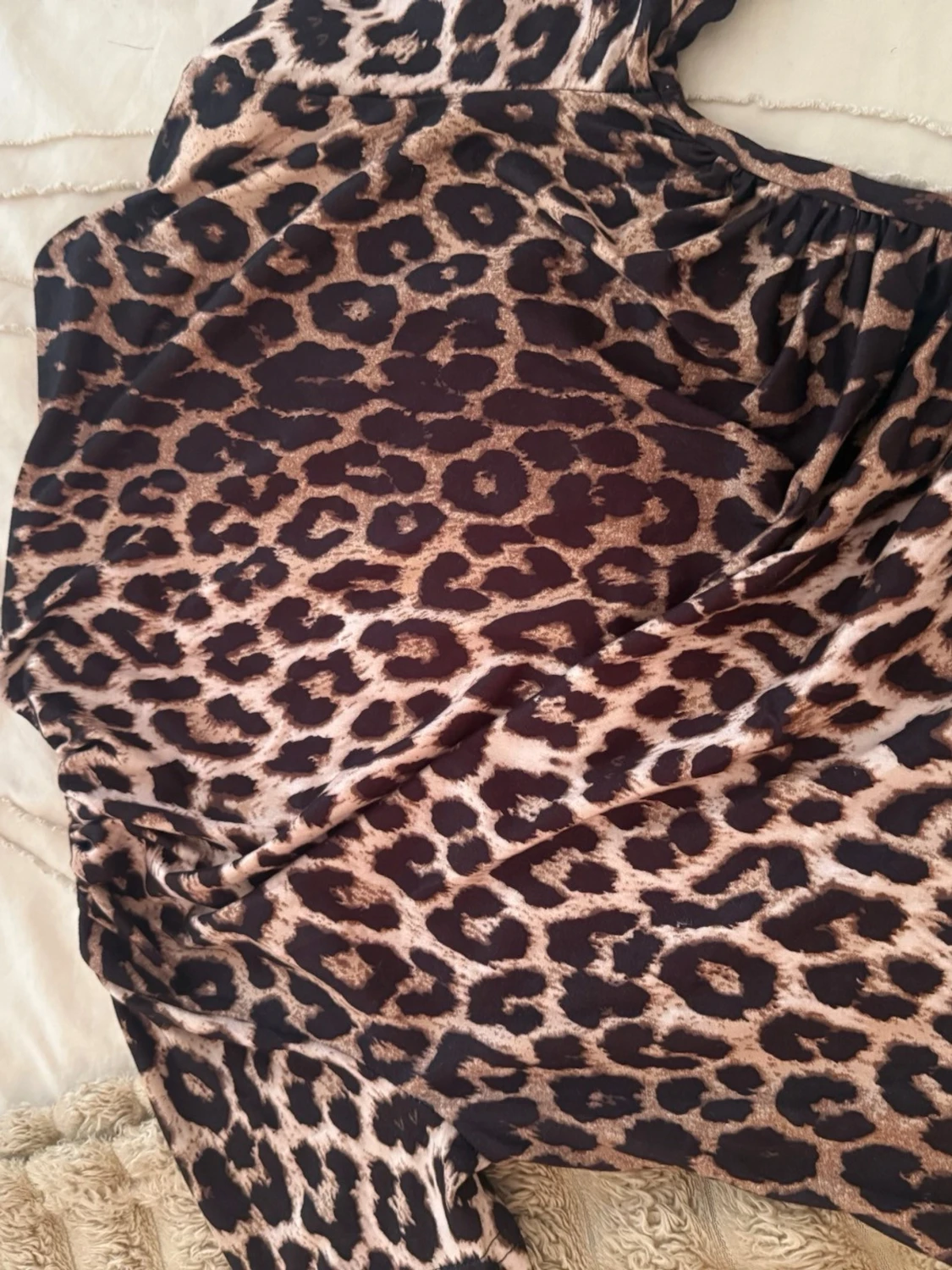 Leopardmönstrad kort tröja - 1