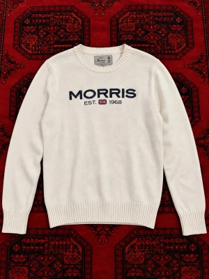 Stickad Morris tröja - Vit - Riktigt efterfrågad och gammal modell som inte säljs längre | skick 8/10 utan defekter | tvättas och fräschas upp innan frakt! 🤝💯