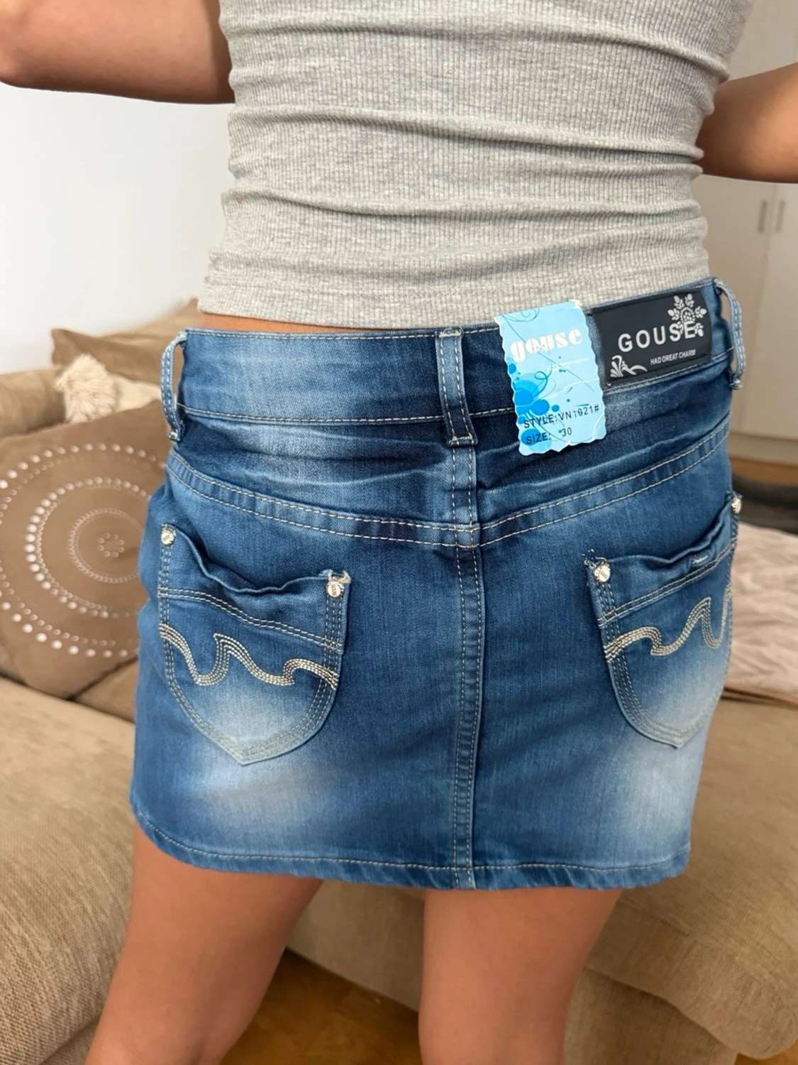 Vintage jeanskjol - 1