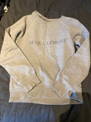 Grå sweatshirt från Acqua Limone - Snygg grå sweatshirt från Acqua Limone med tryckt logga framtill och klassisk rund hals. Tröjan har ribbade muddar vid ärmslut och nederkant samt en avslappnad passform. Perfekt för en chill och stilren look.