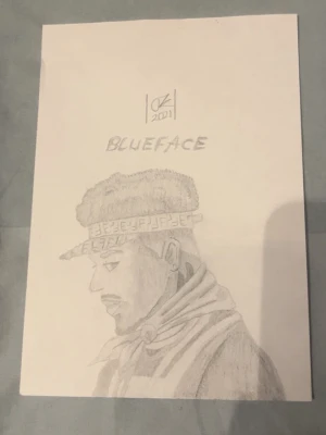 Blueface tavla - En snygg målad blueface tavla för hand. Såklart så ramar jag in den