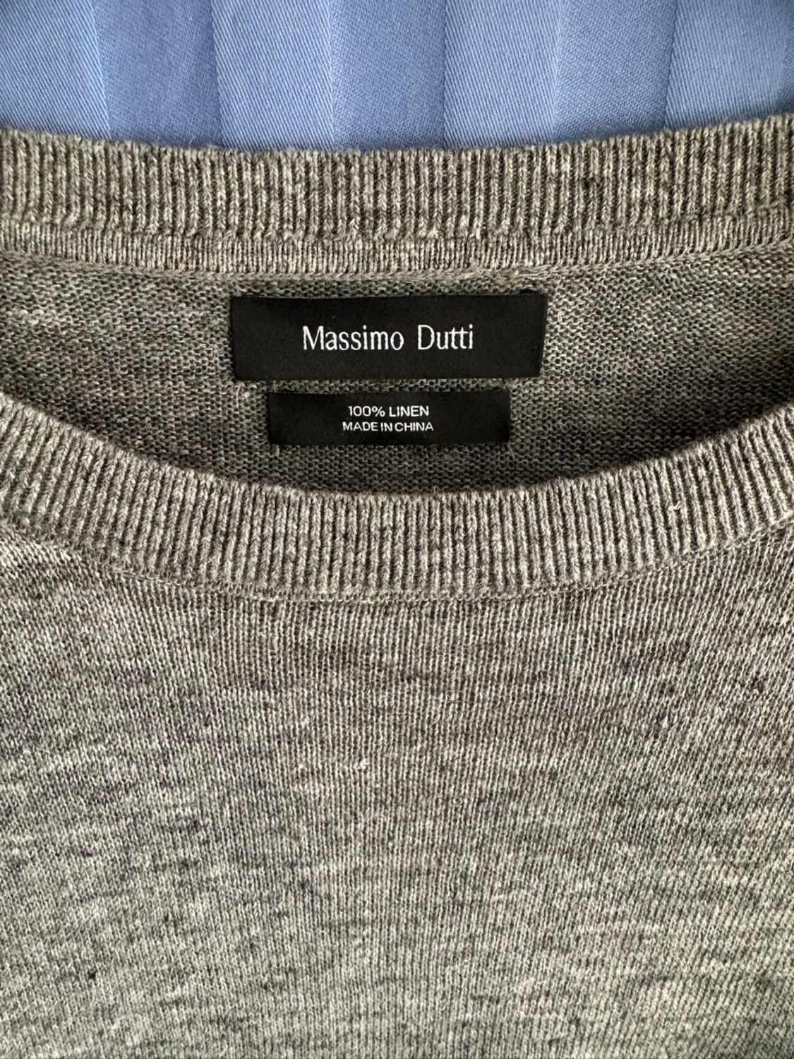 Grå stickad tröja från Massimo Dutti - 1