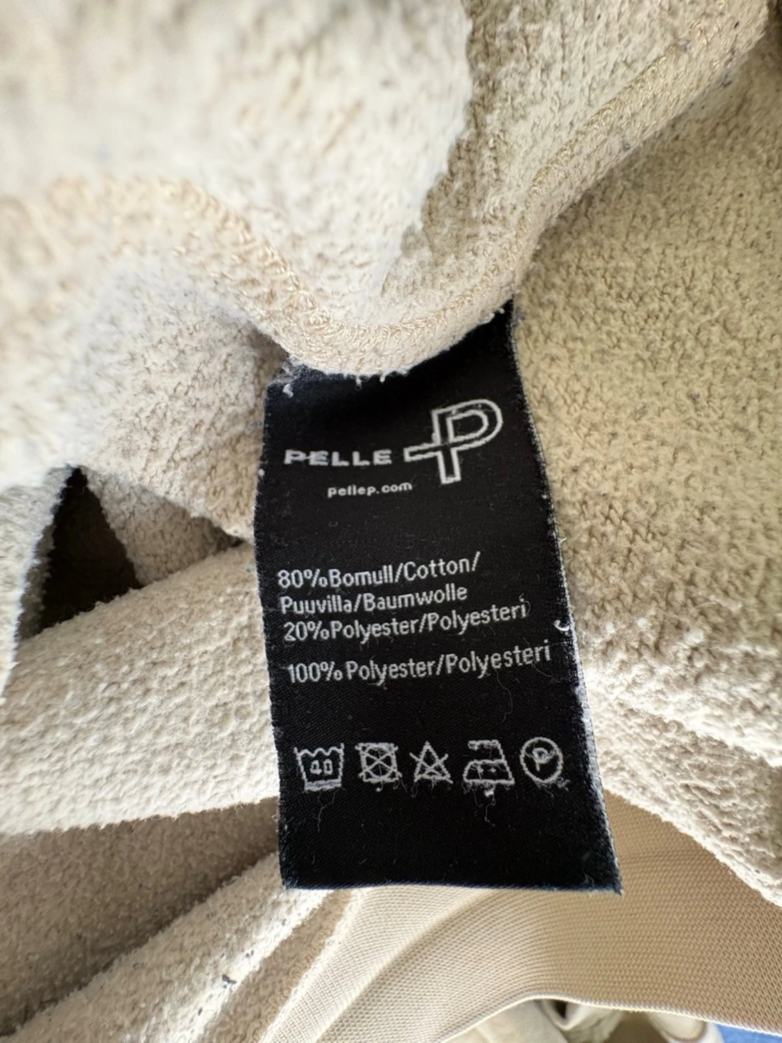 Beige hoodie med teddyfoder - 3