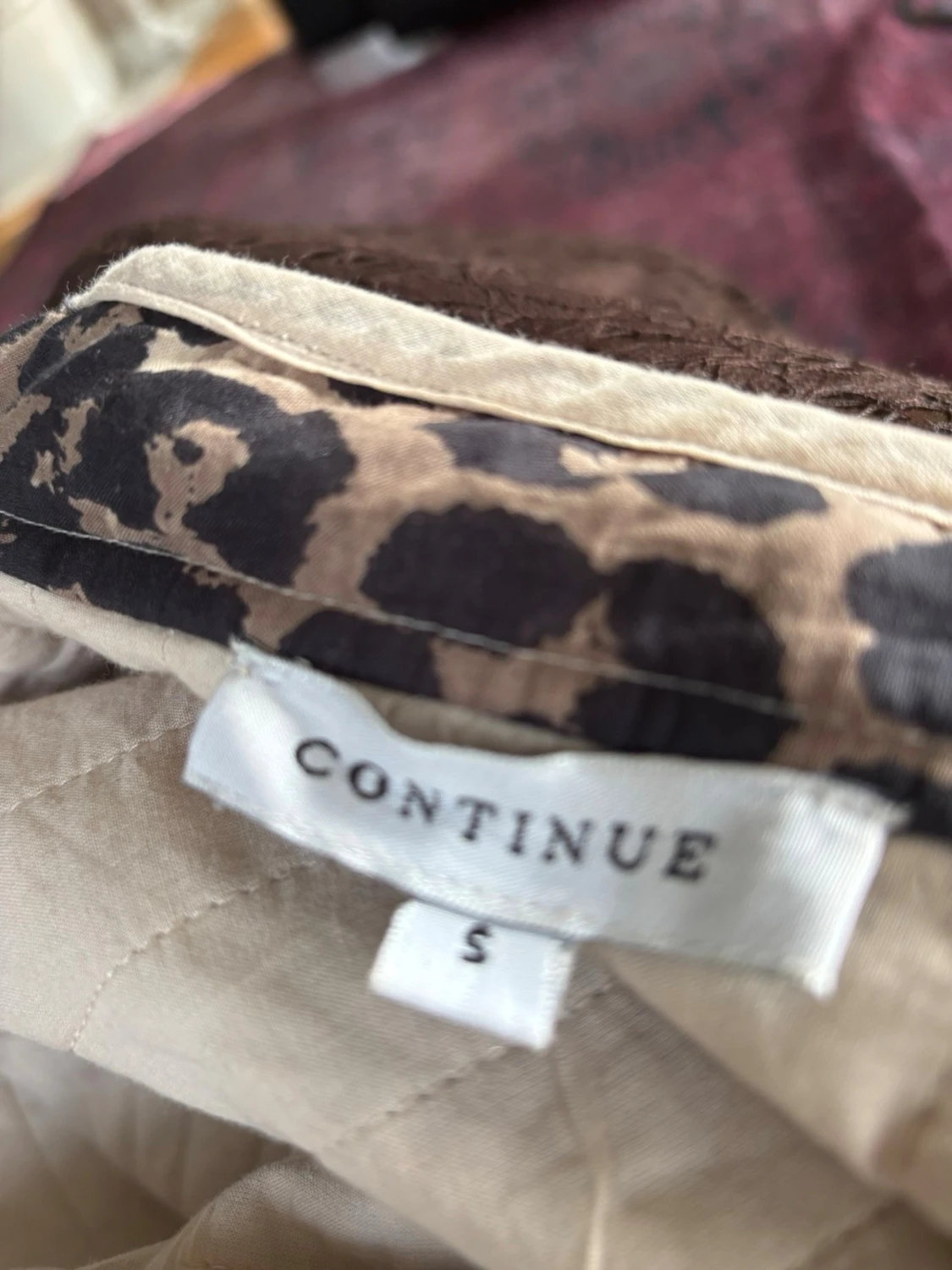Leopardmönstrad quiltad jacka - 2