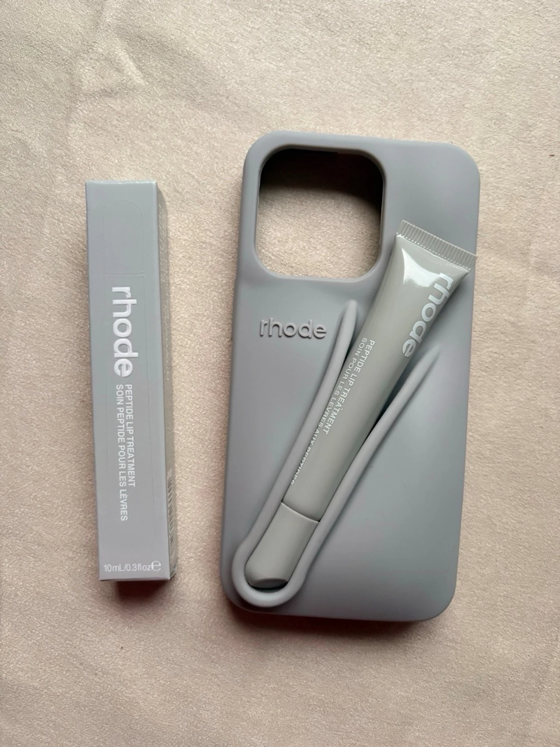 iPhone 17,17pro,16,16pro,15pro,14,13 Grått mobilskal Rhode med tubhållare - 3