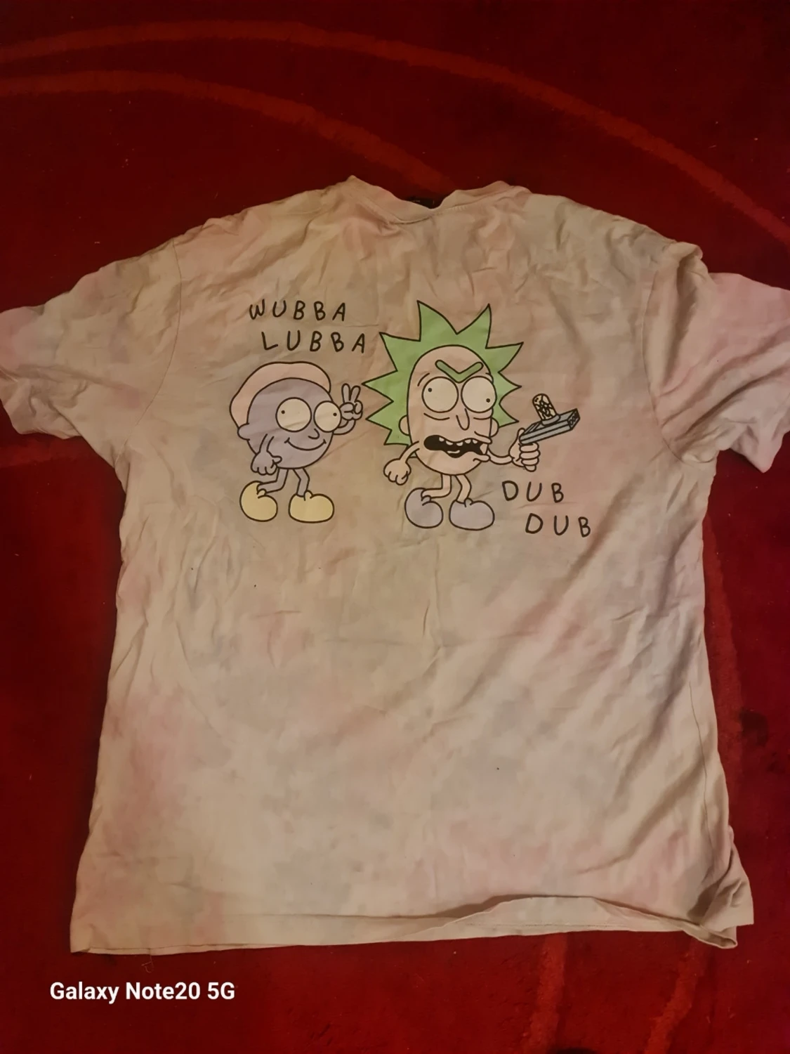 Tie-dye t-shirt med Rick & Morty print - 1