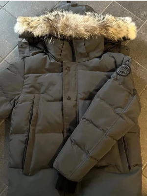 Canada goose jacka grå  - Säljer denna fina jacka då jag inte har någon användning av den längre. Perfekt till nu till vinter. Skicket är helt nytt. Man får med allt. Va ca 170-180 på bilden. 