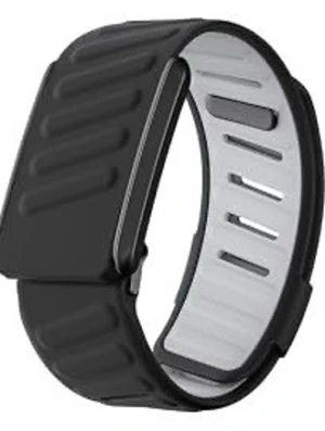 Svart silikonarmband till WHOOP 4.0 - Bekvämt och hållbart silikonarmband kompatibelt med WHOOP 4.0, mjukt silikonsportband för män och kvinnor, med U-kontakt, svart. Säljes pga köpte till fel modell.