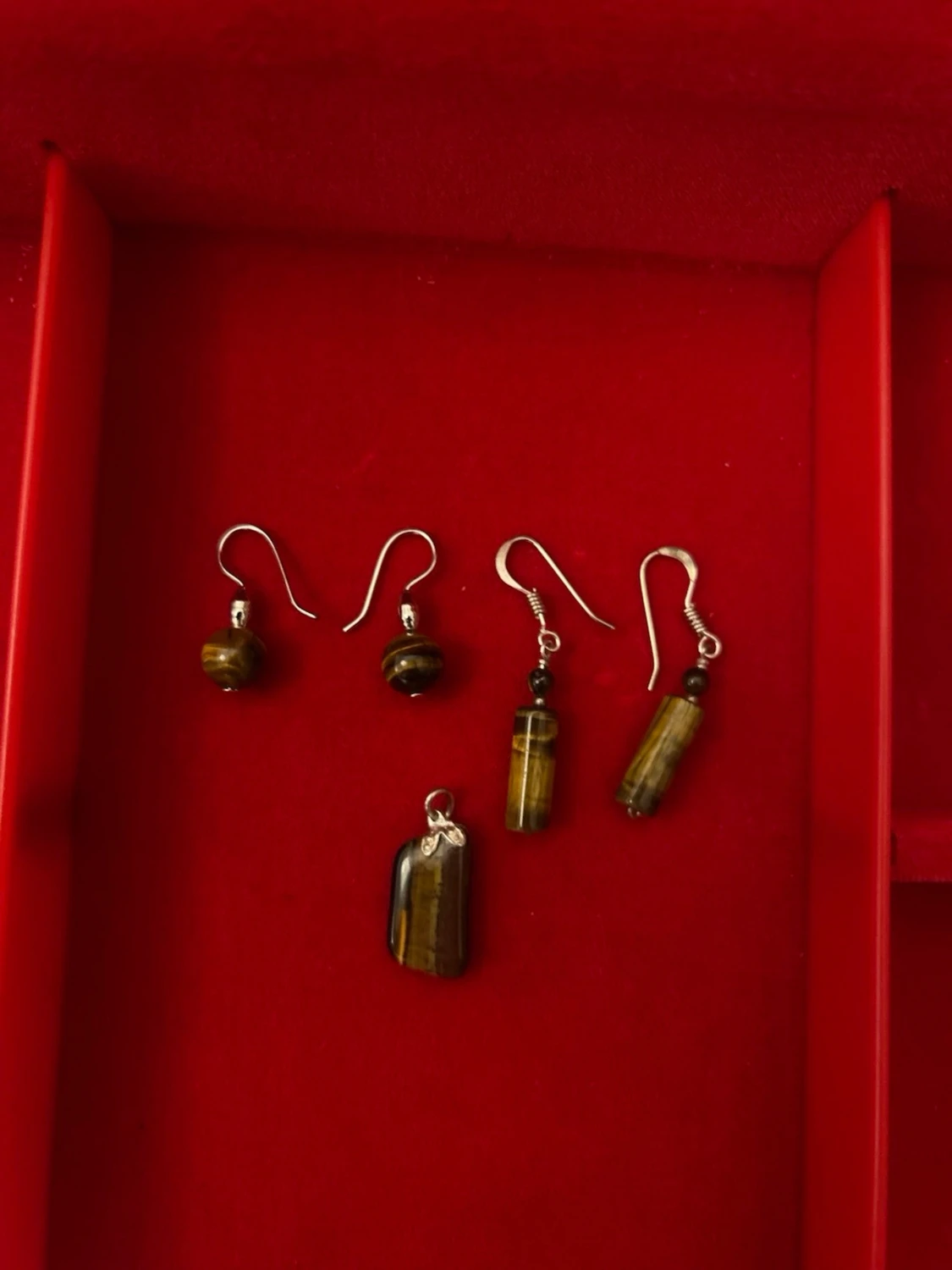 Brun och gul tigrisöga smyckeset - 3