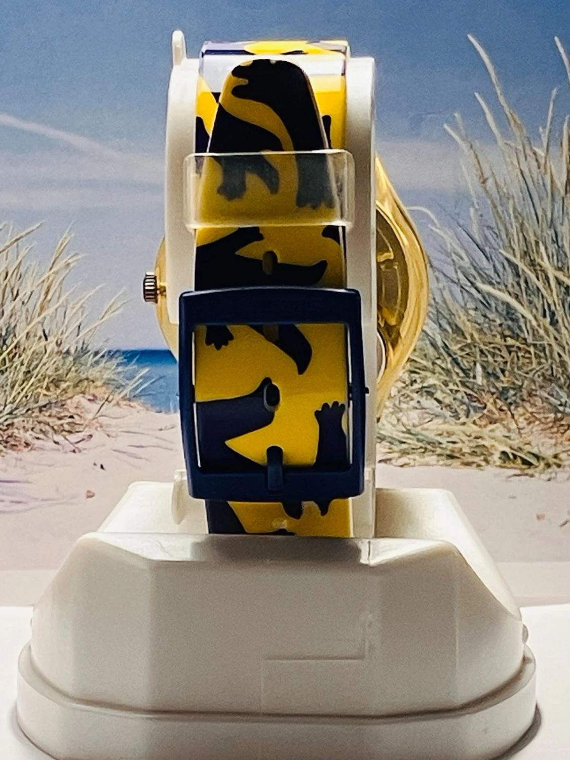 Cool Swatch klocka i Gul&Blå  - 3