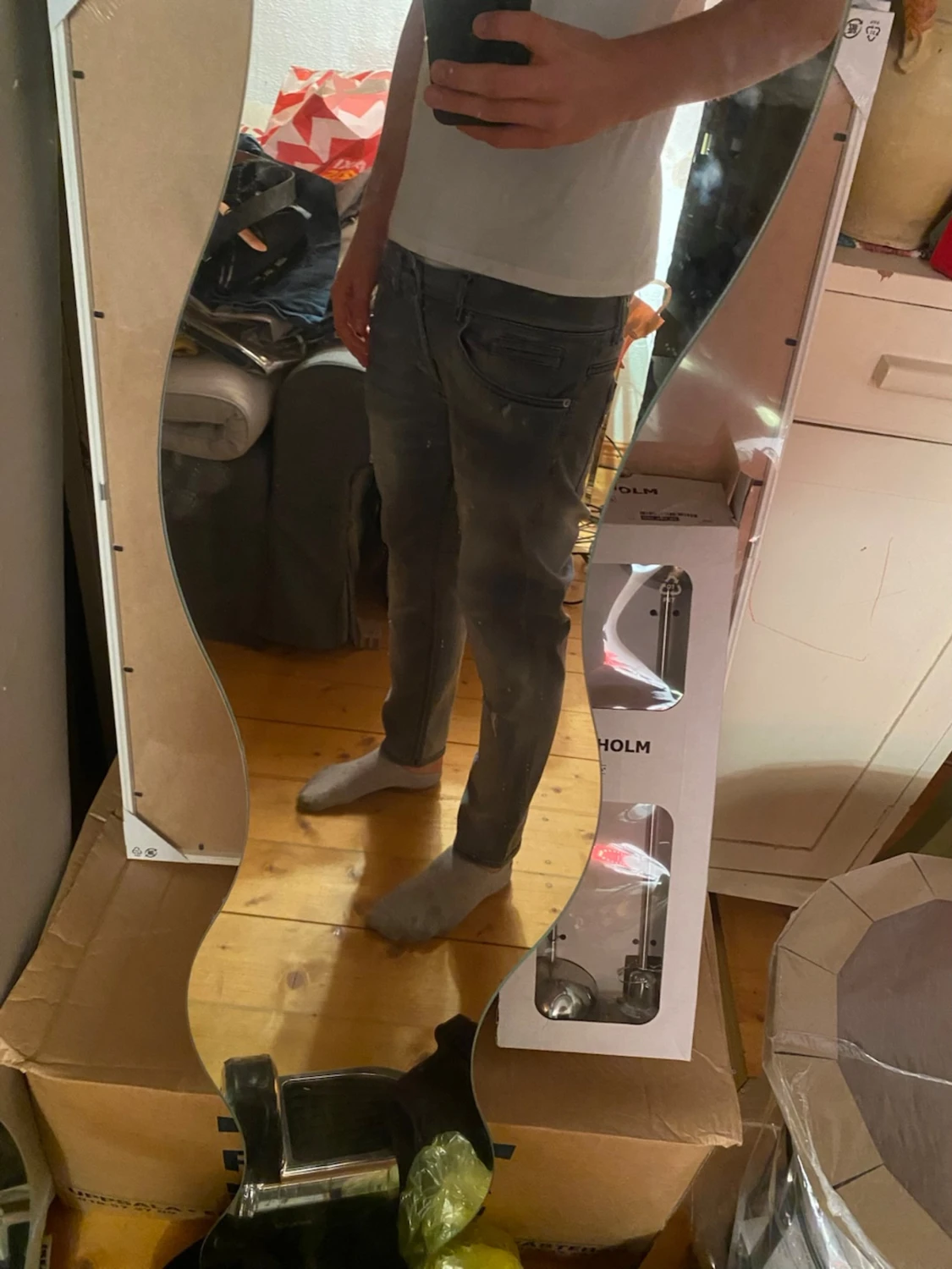 Gråa skum jeans från dondup  - 1