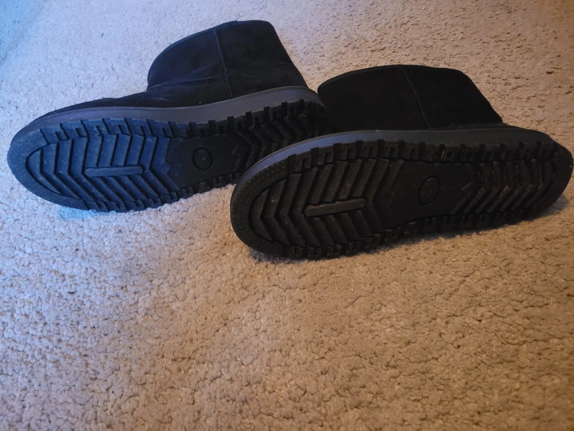 Svarta mockaboots med platt sula - 2