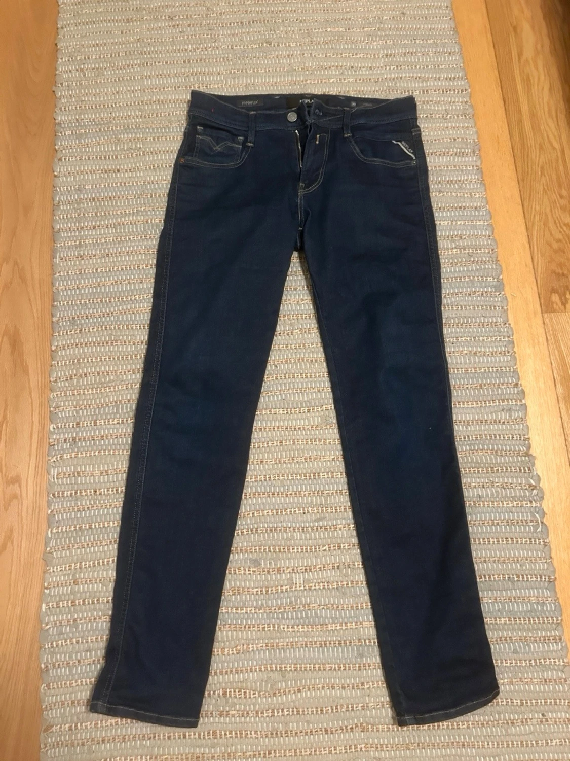 Replay Hyperflex mörkblå jeans
