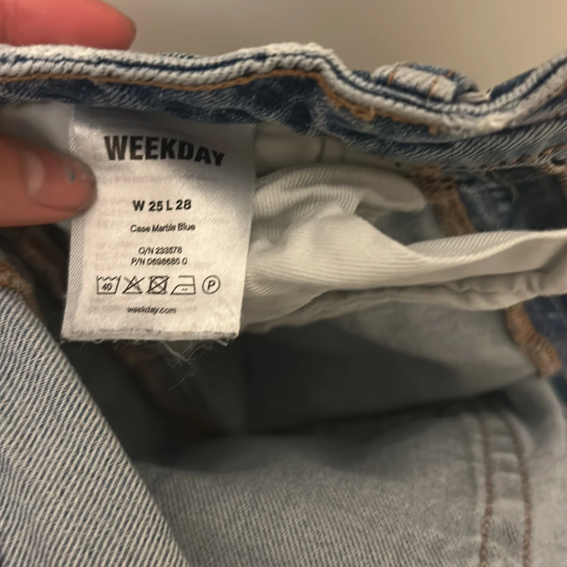 Weekday Case ljusblå jeans W25 L28 - 3