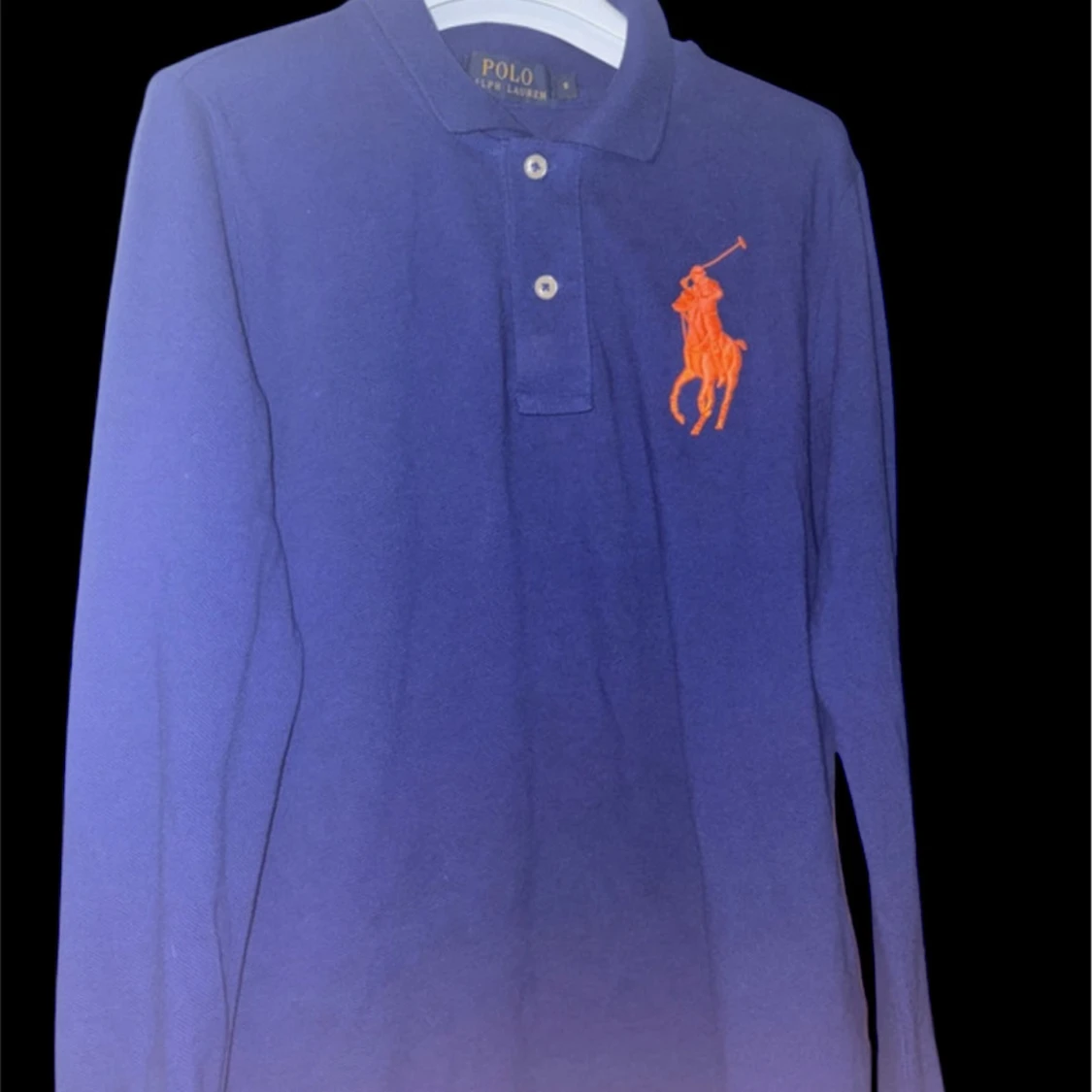 Blå långärmad polo från Ralph Lauren - 2