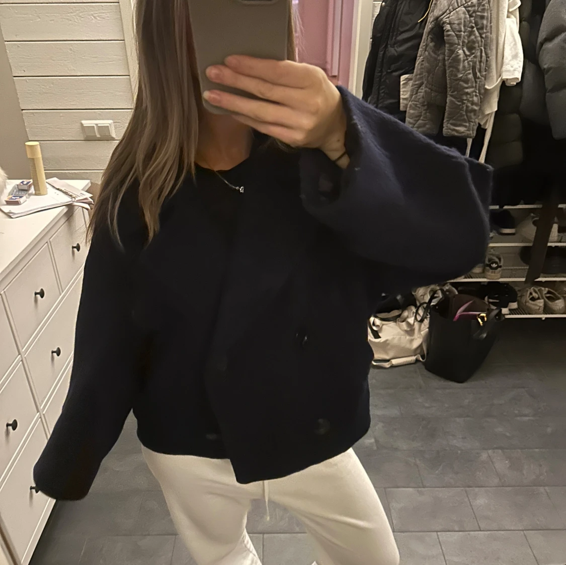 Ull kappa marinblå  - 2