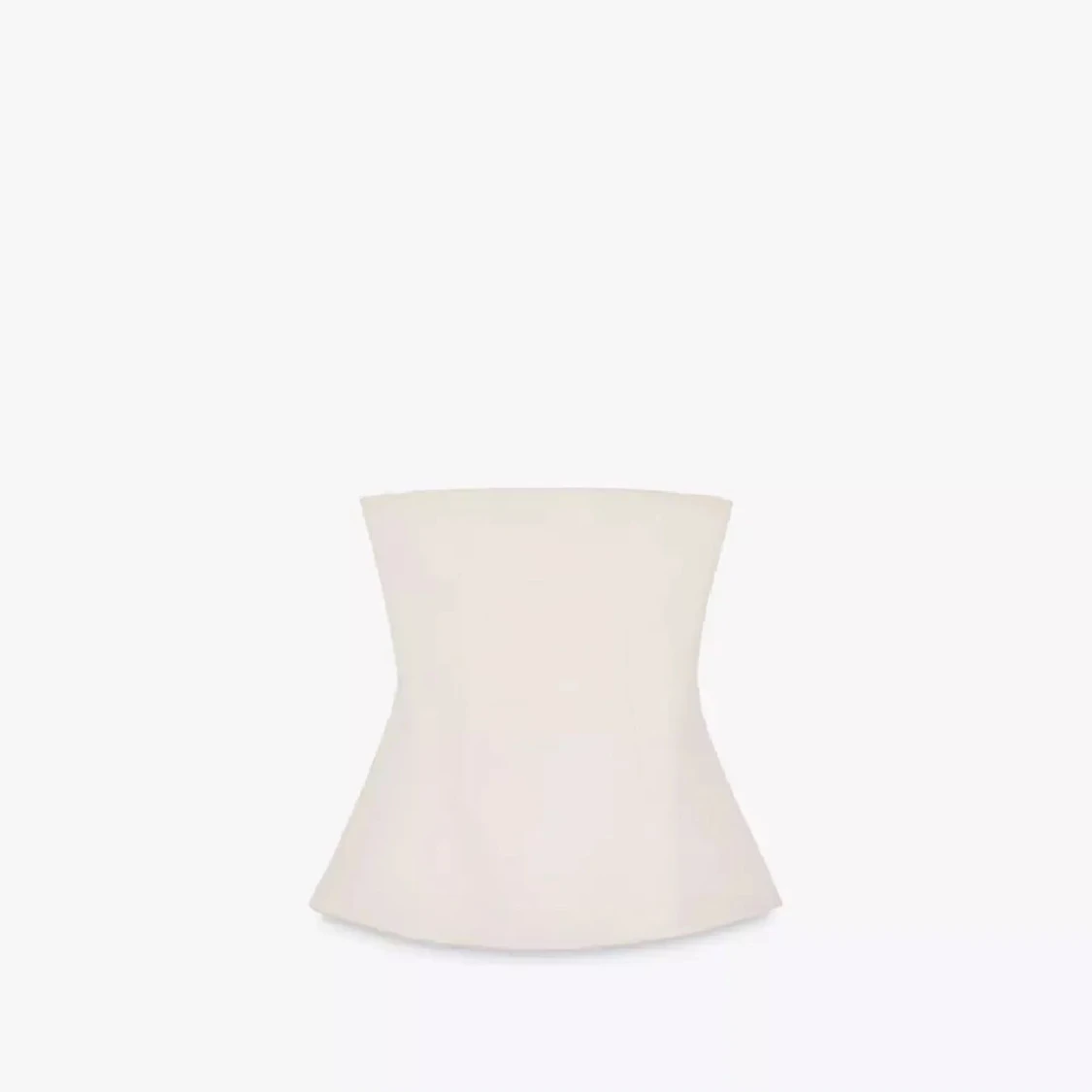 Beige figursydd bandeau topp