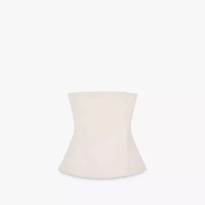 Beige figursydd bandeau topp - Använd en gång 