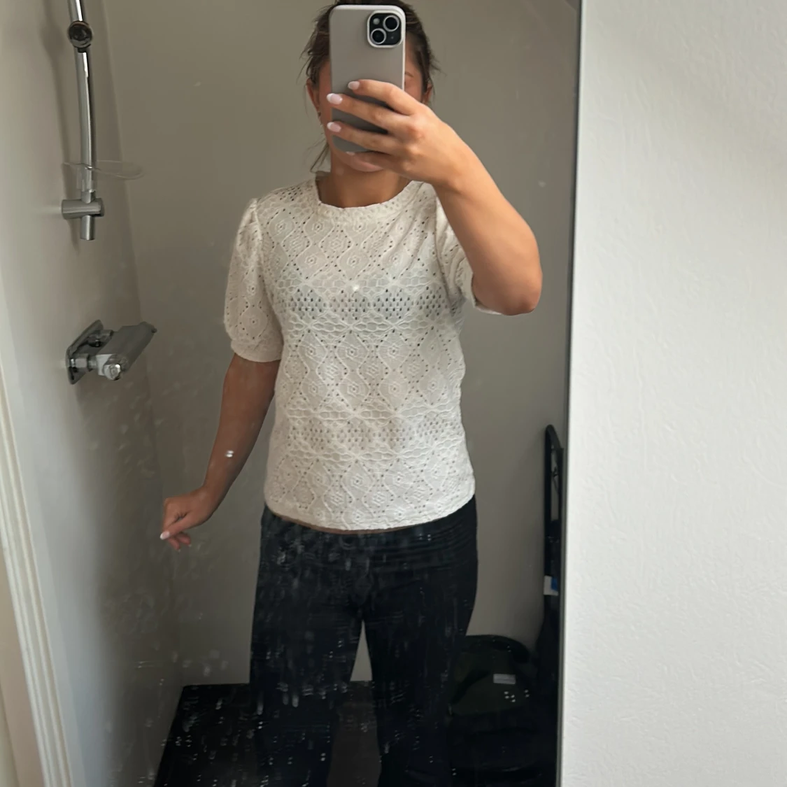 Vit spetsblus från Object - 2