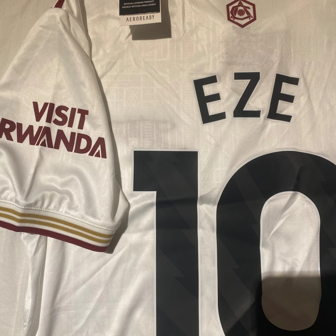 Arsenal Eze #10 vit fotbollströja Adidas