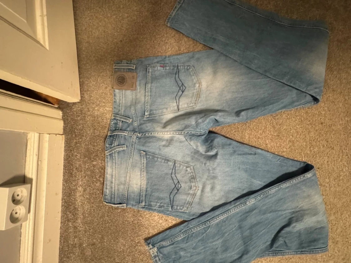 Replay ljusblå jeans med raka ben - 1