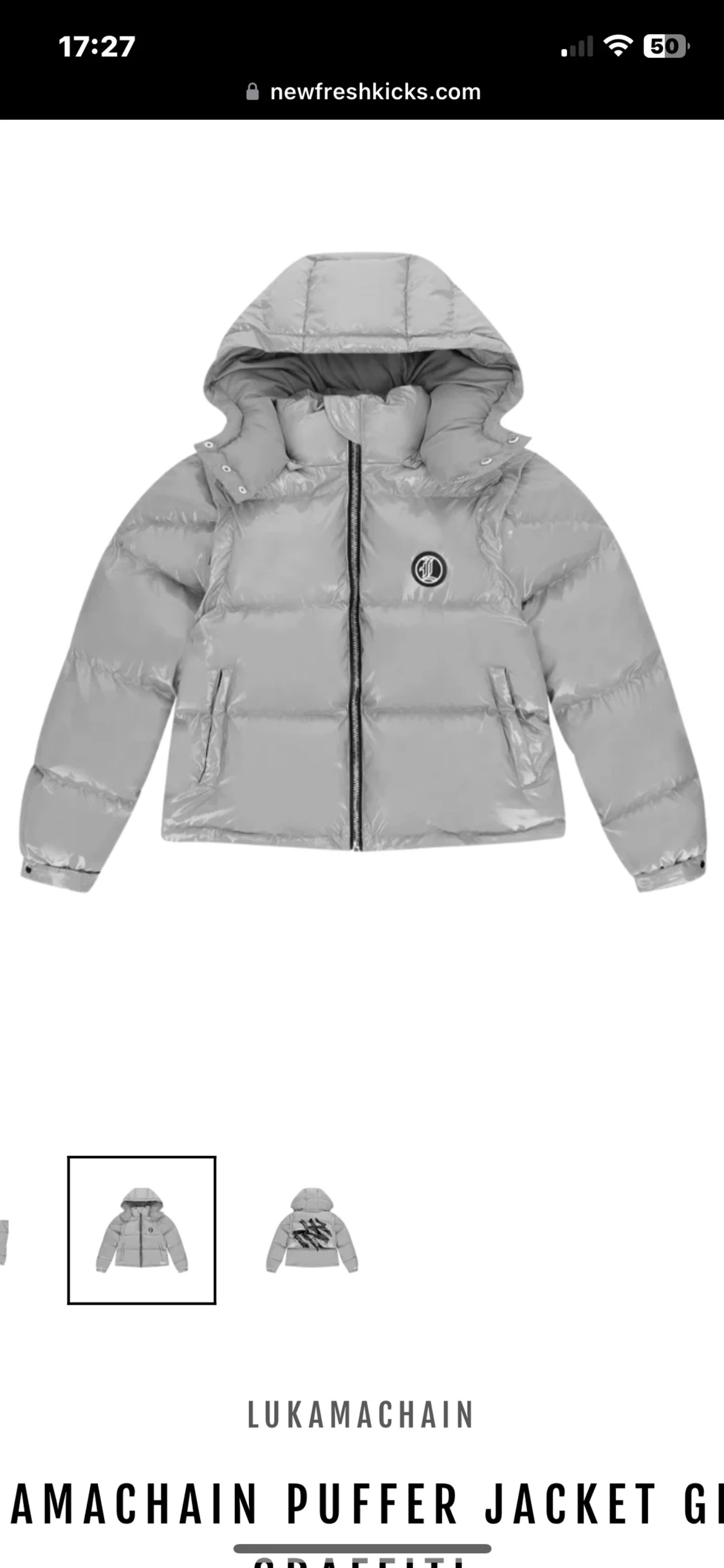 Grå pufferjacka från Lukamachain - 1