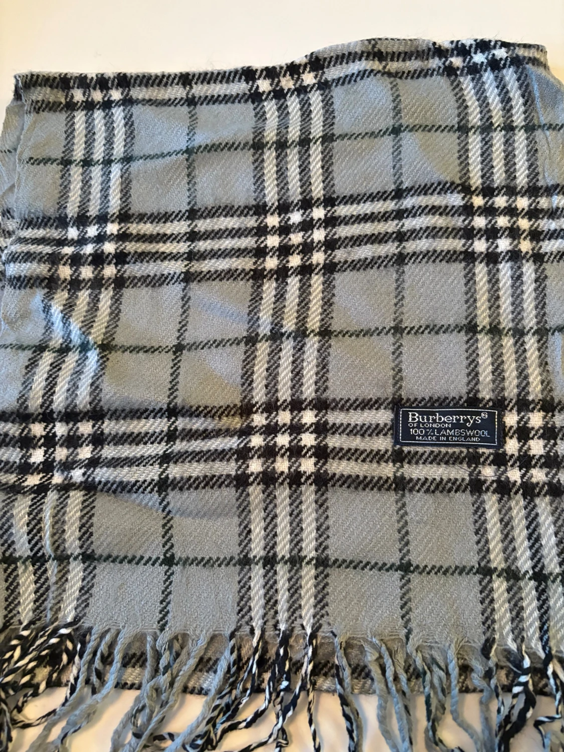 Rutig halsduk från Burberrys i ull - 1