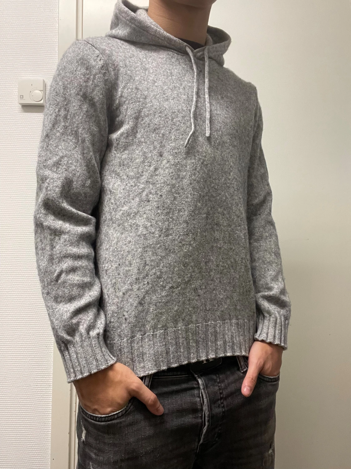 Stickad hoodie från Dressman - 2