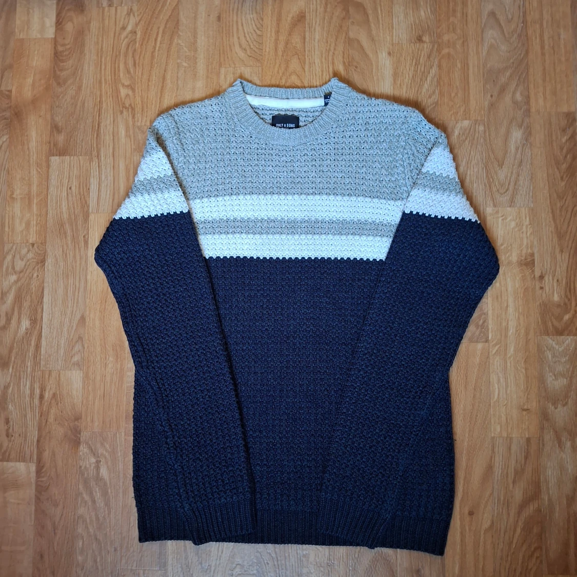 Randig stickad tröja Only & Sons