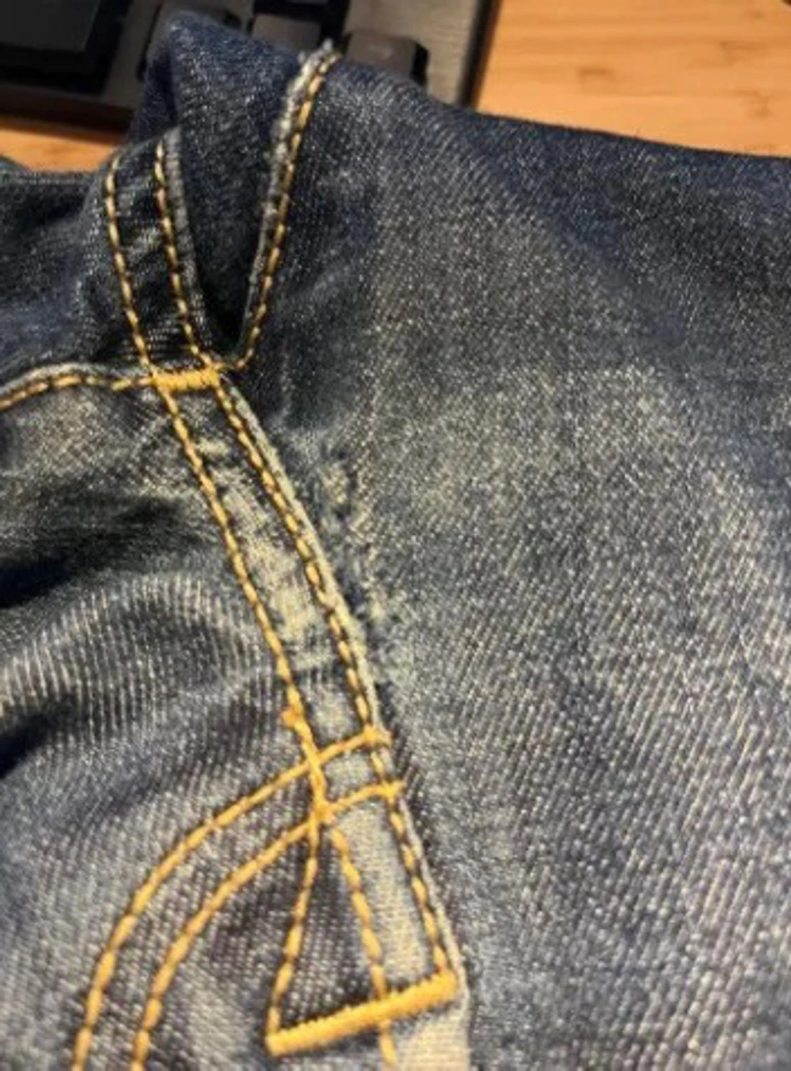 Jacob Cohen blå jeans med röd patch - 2