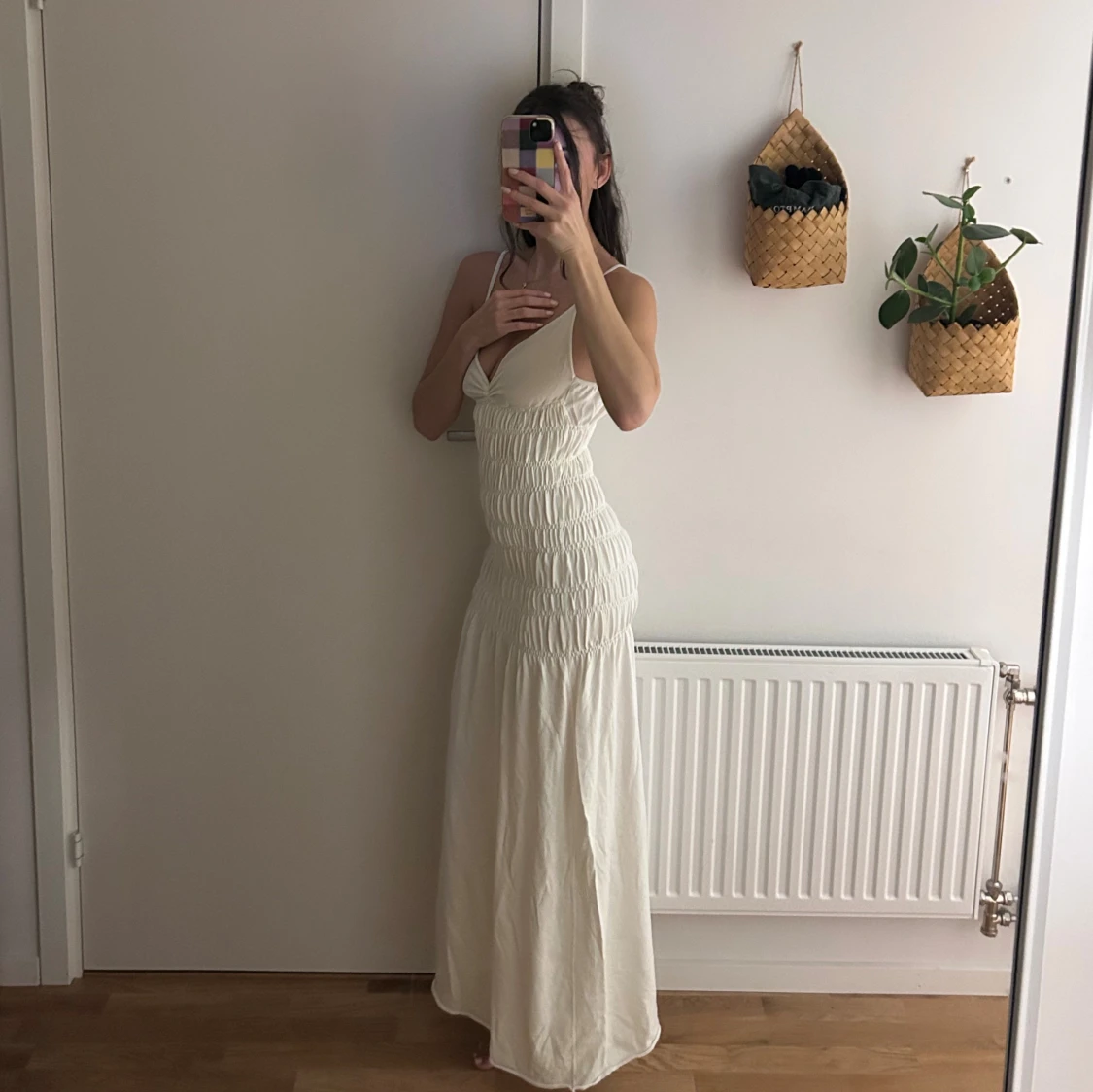 Zara Vit långklänning