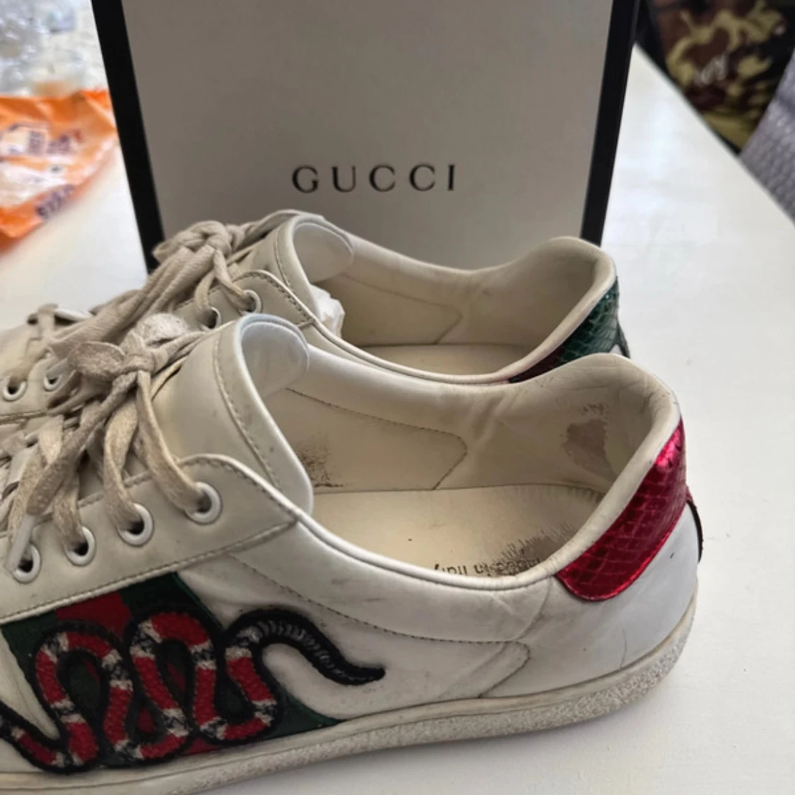 Gucci sneakers med orm broderi - 2