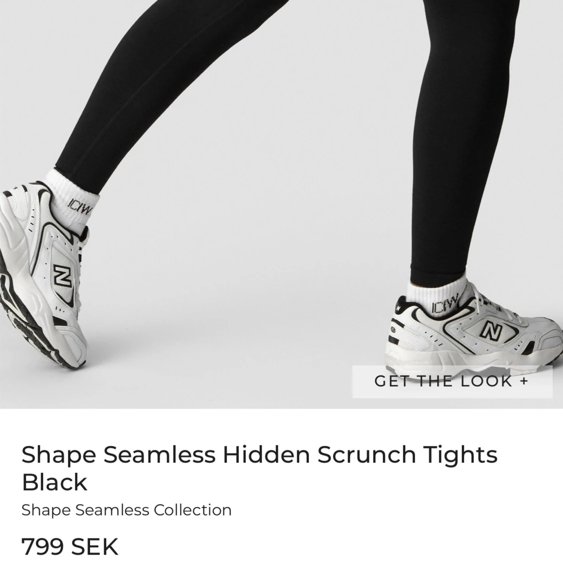 Shape Seamless Hidden Scrunch Tights Black