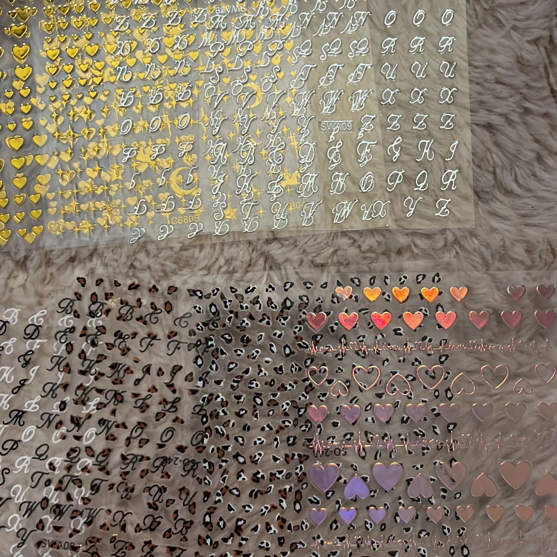 17 ark Nagelstickers med olika motiv - 2