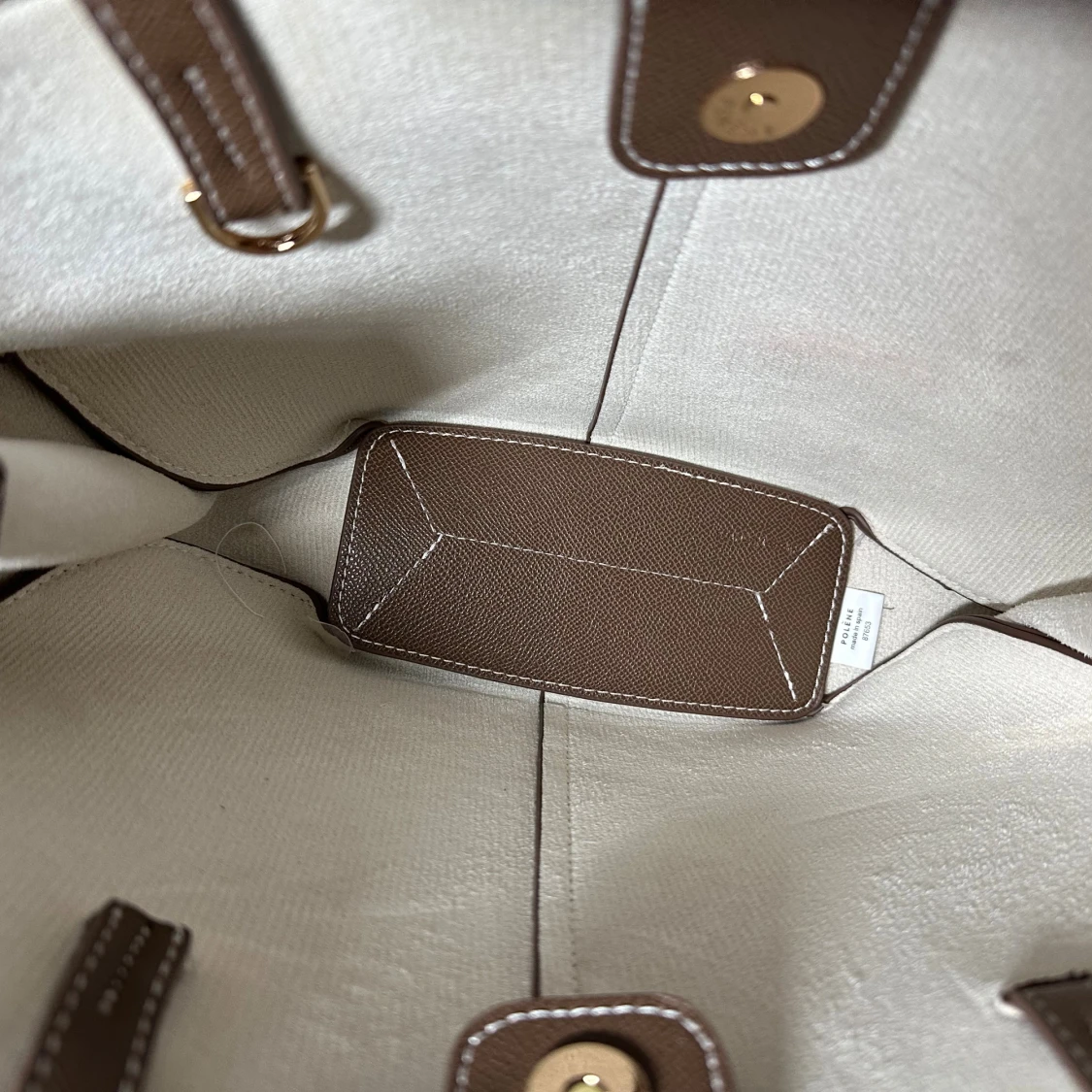 Brun handväska Polène Cyme Mini - 3