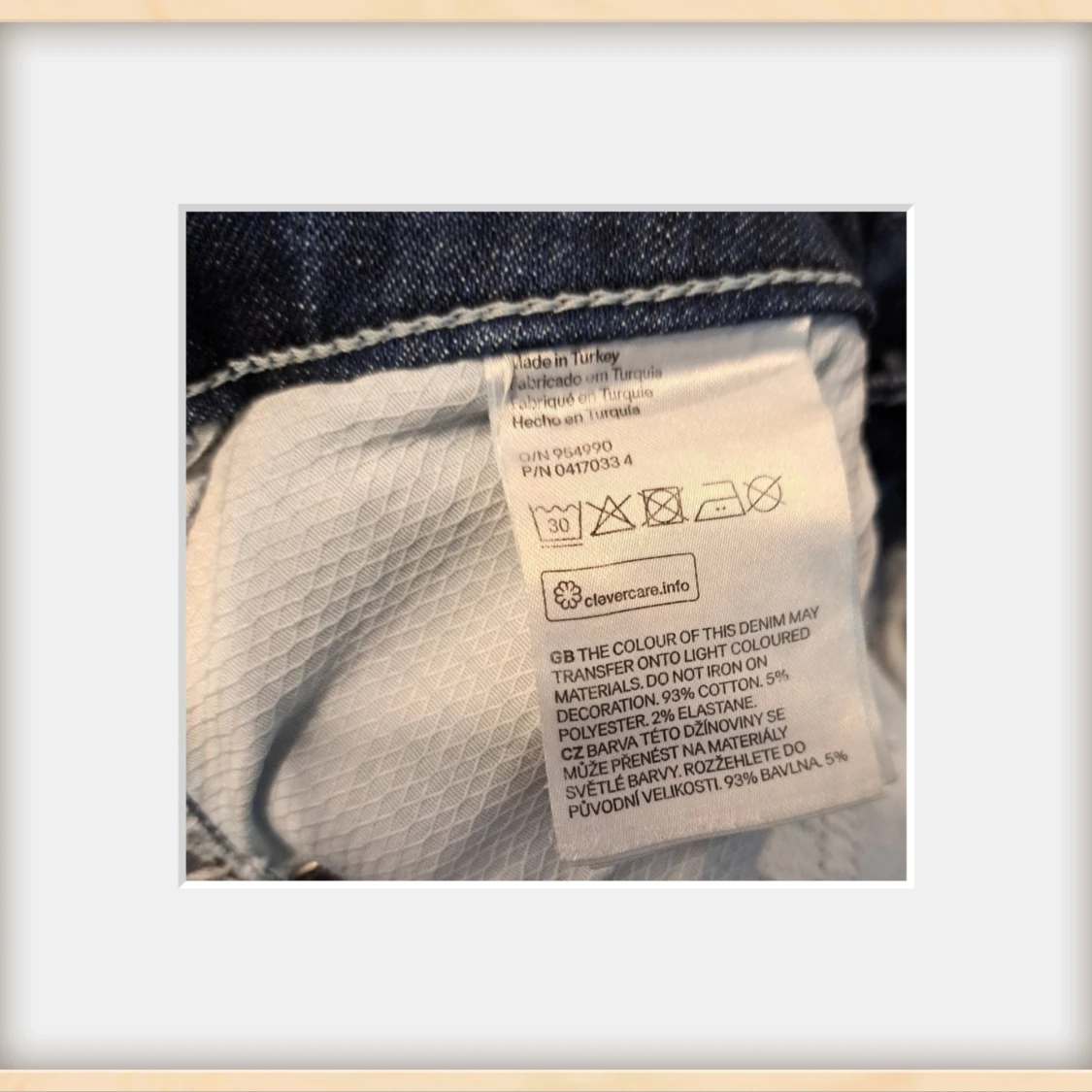 Mörkblå skinny jeans H&M high waist - 4