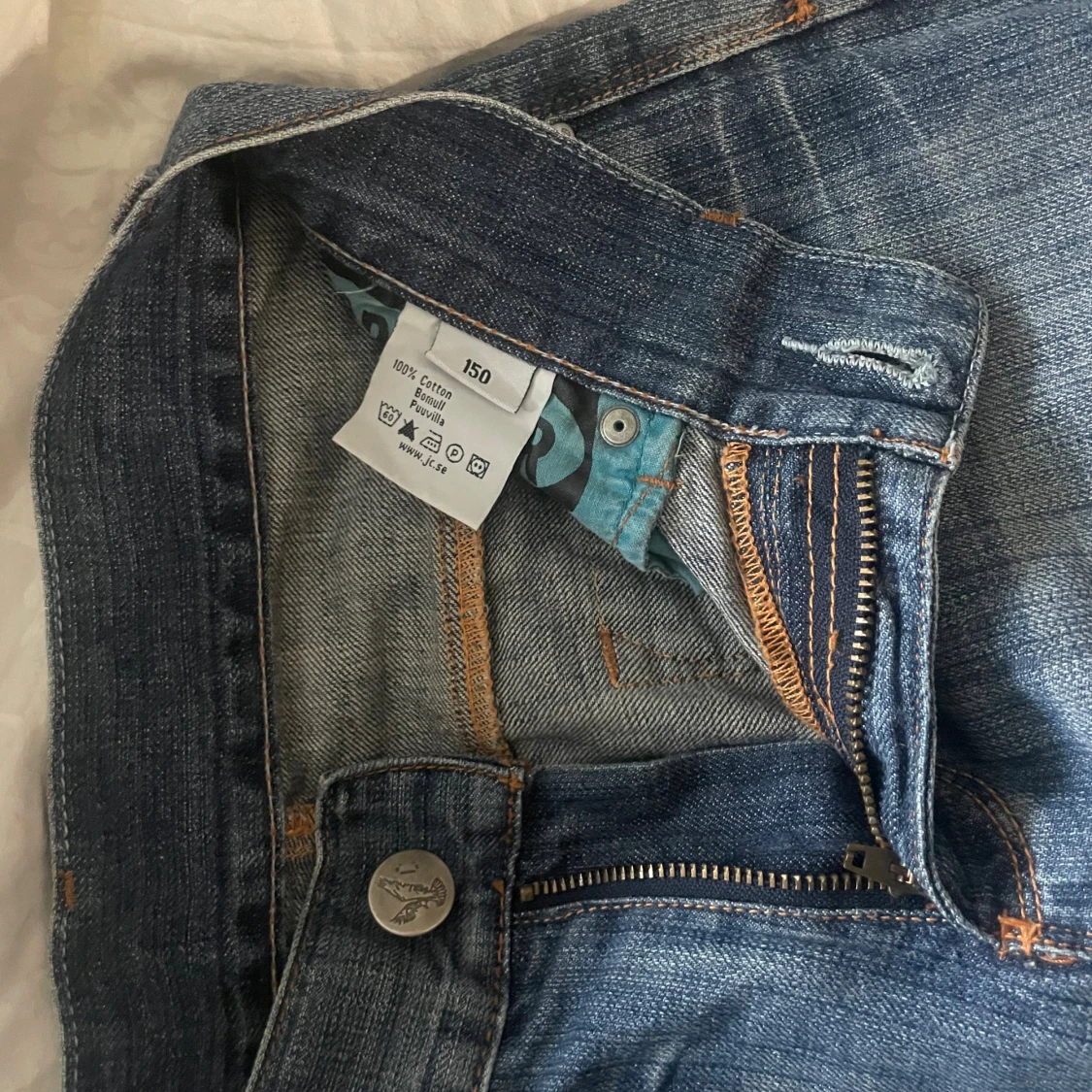 Blå jeans från Crocker med dragkedjor - 3