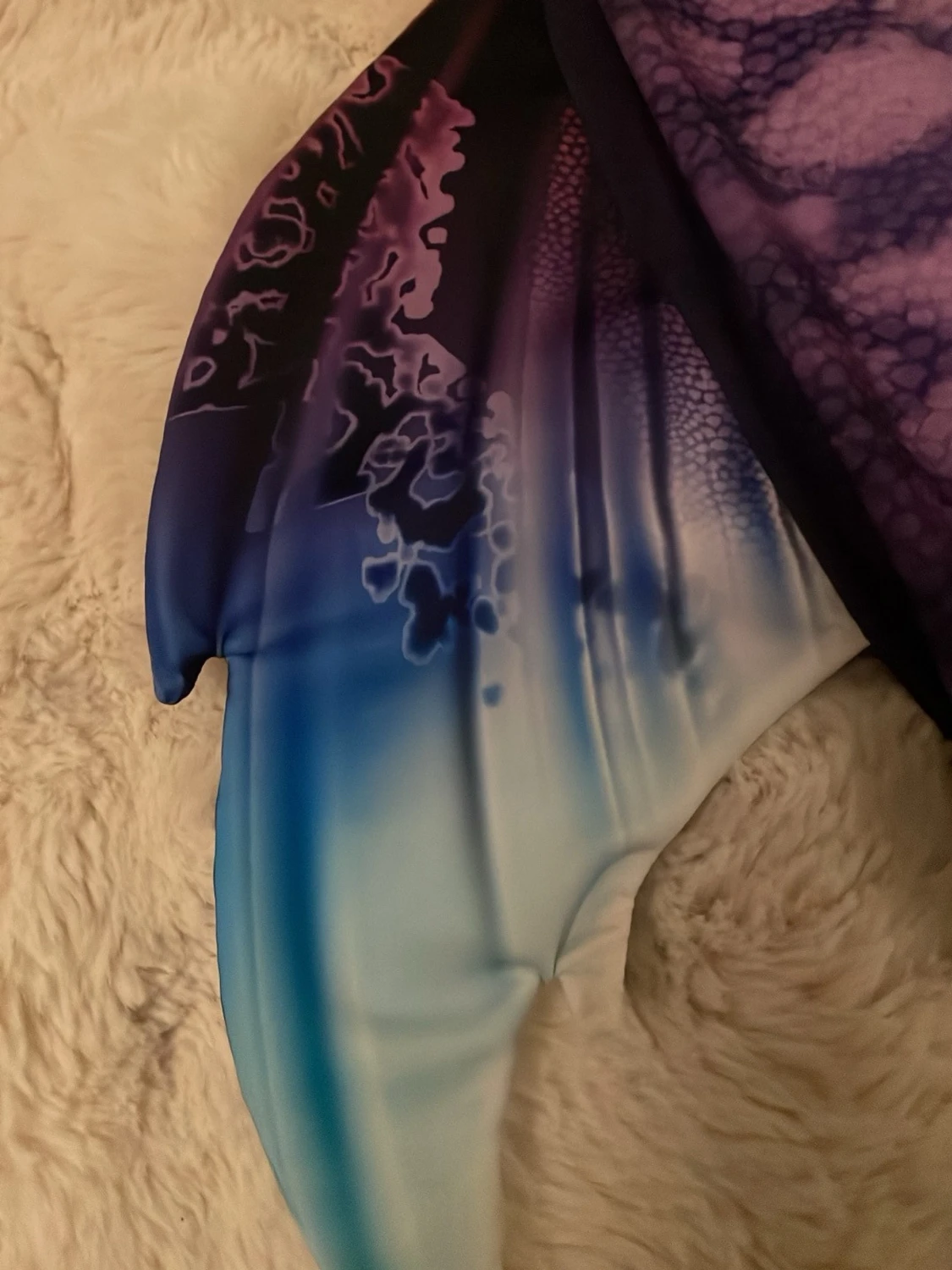 Blå-lila sjöjungfru fena - 1