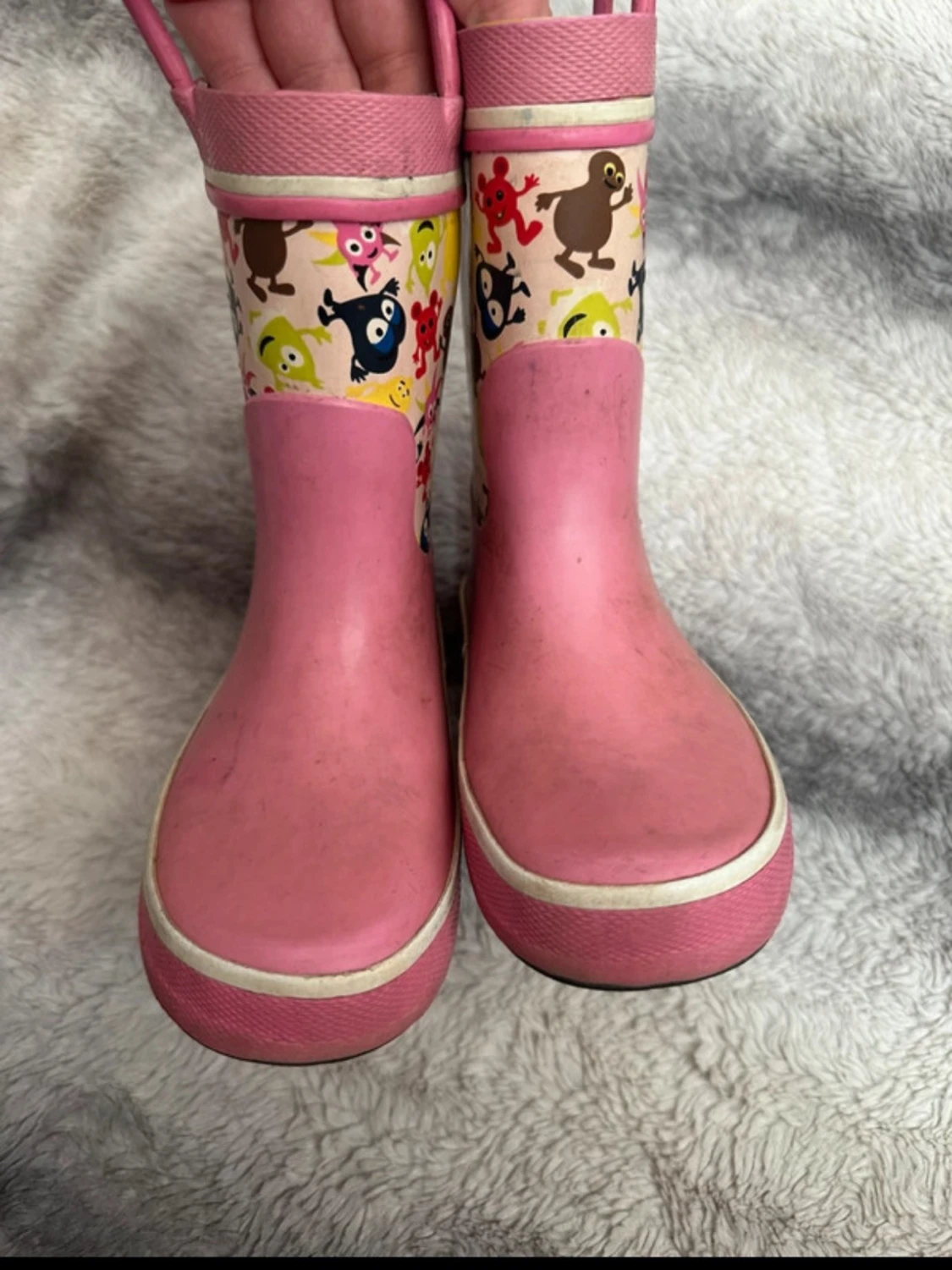 Färgglada rosa babblarna barnstövlar Vincent - 6