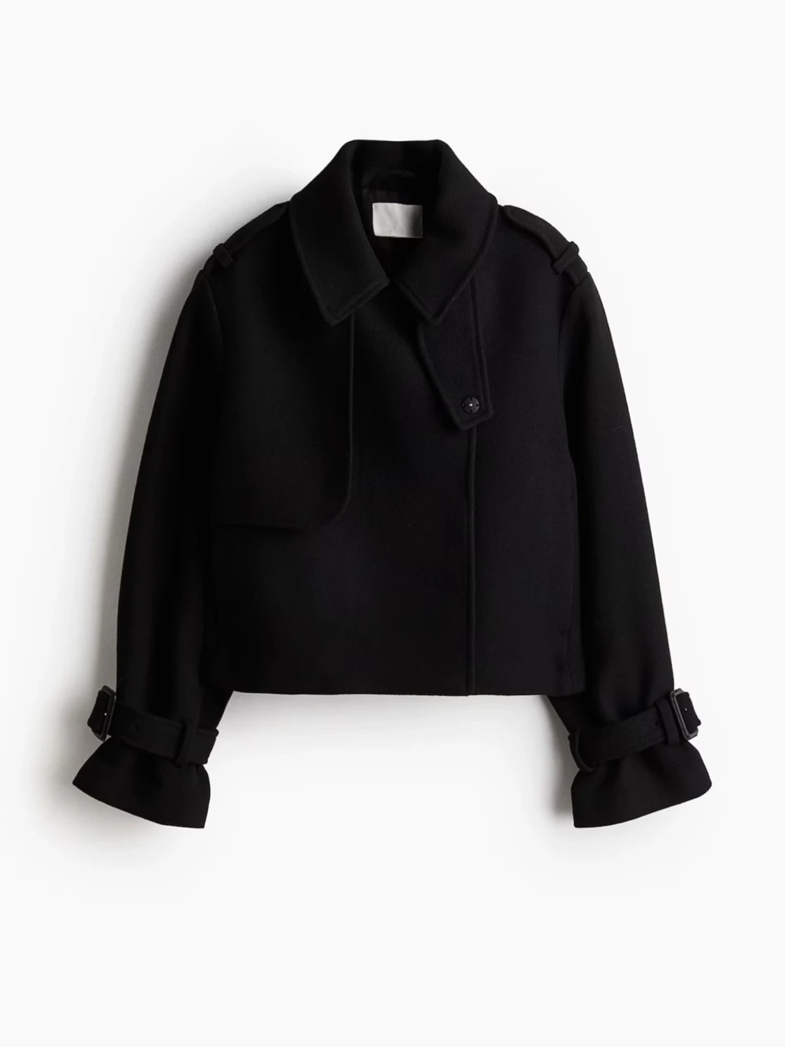 Svart trenchcoat jacka