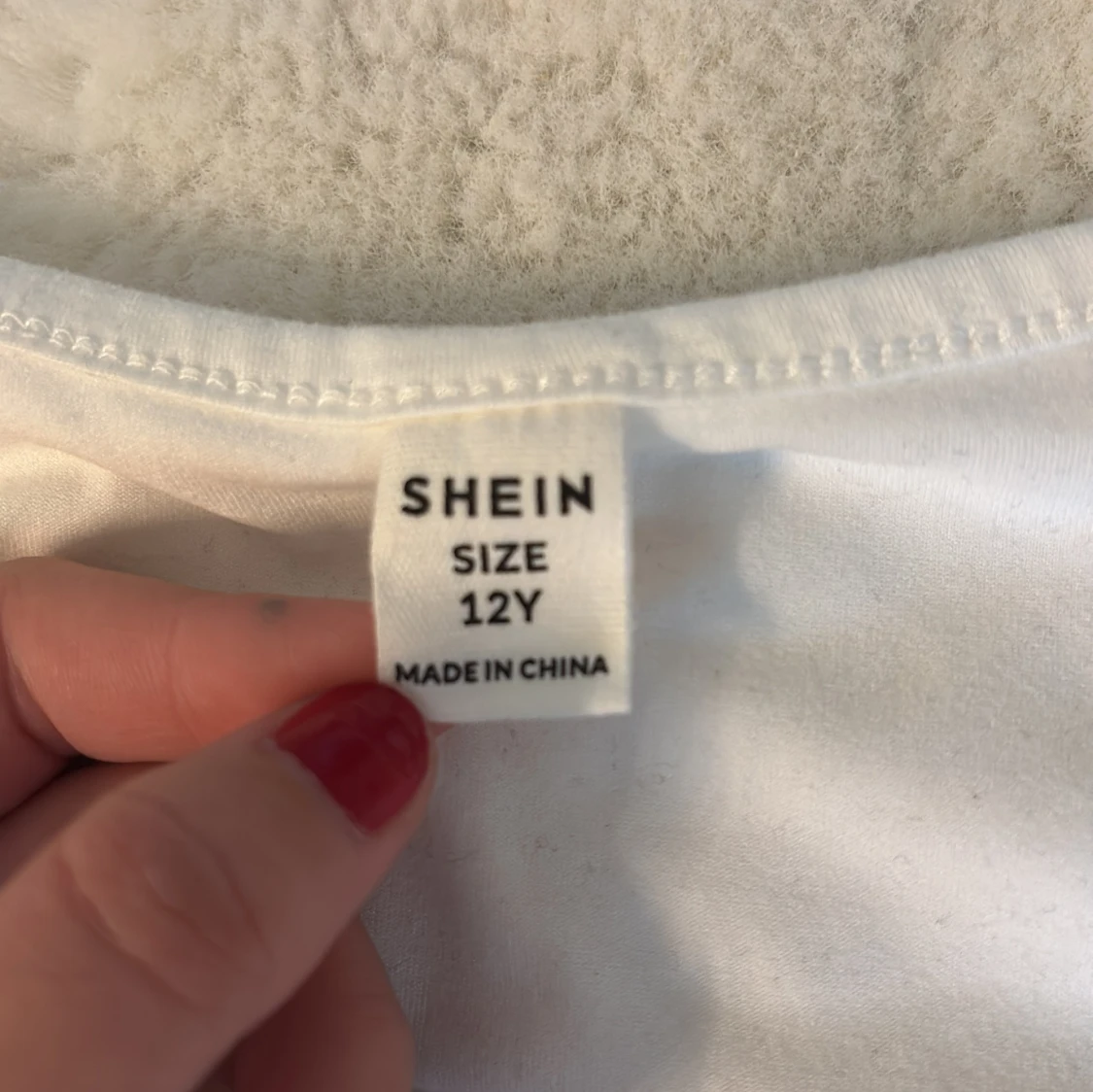 Vit topp med fyrkantig ringning Shein - 2