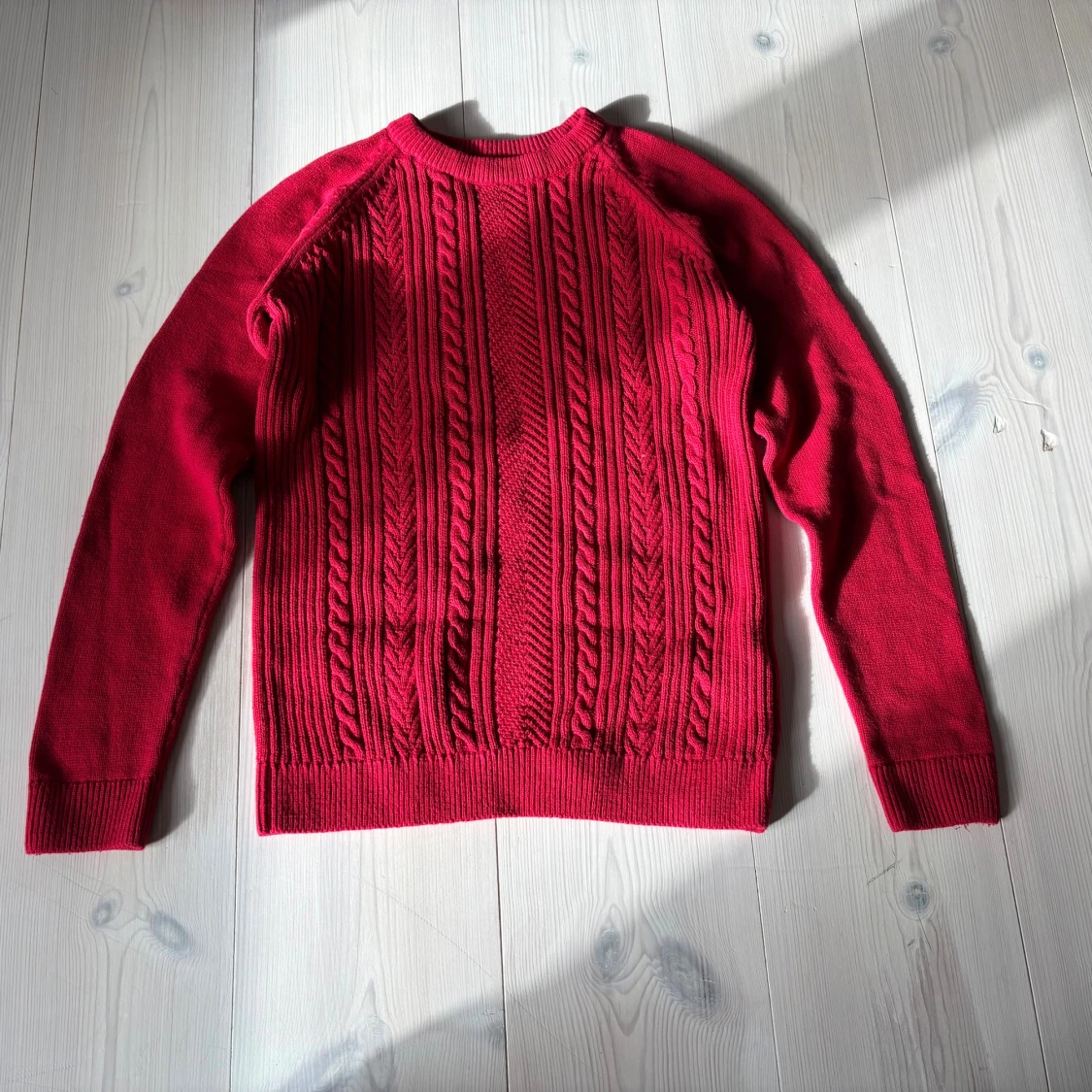 Röd kabelstickad tröja Hampton Republic - 2