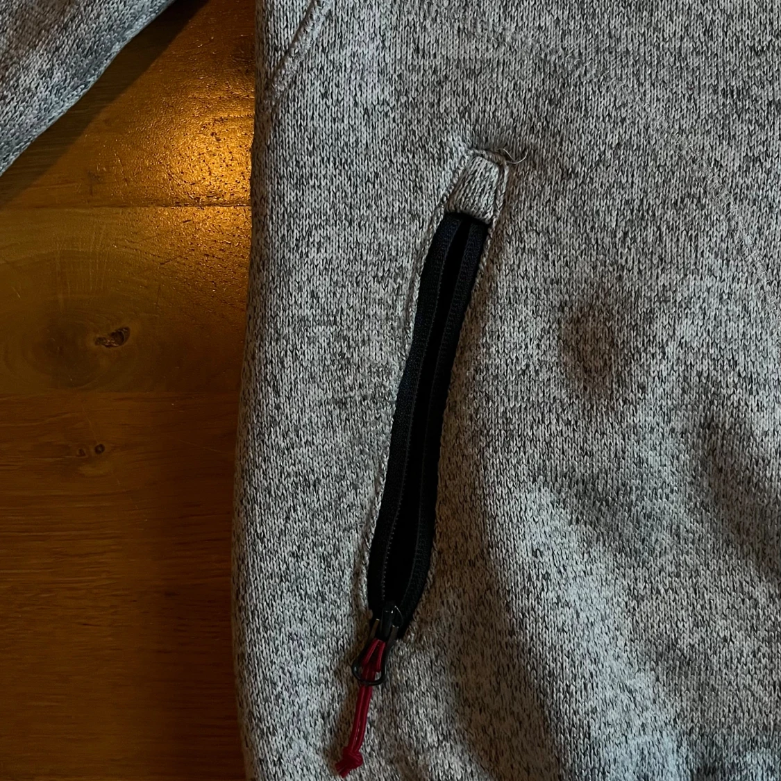 Grå teddyjacka med huva från Bluewear - 1