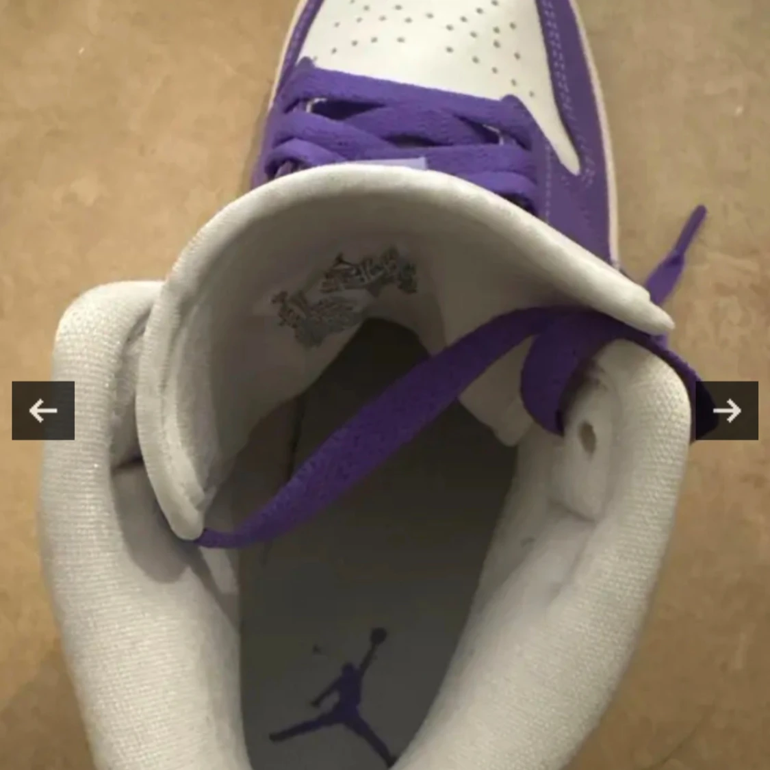 Nike Air Jordan 1 mid lila/vita sneakers - 1