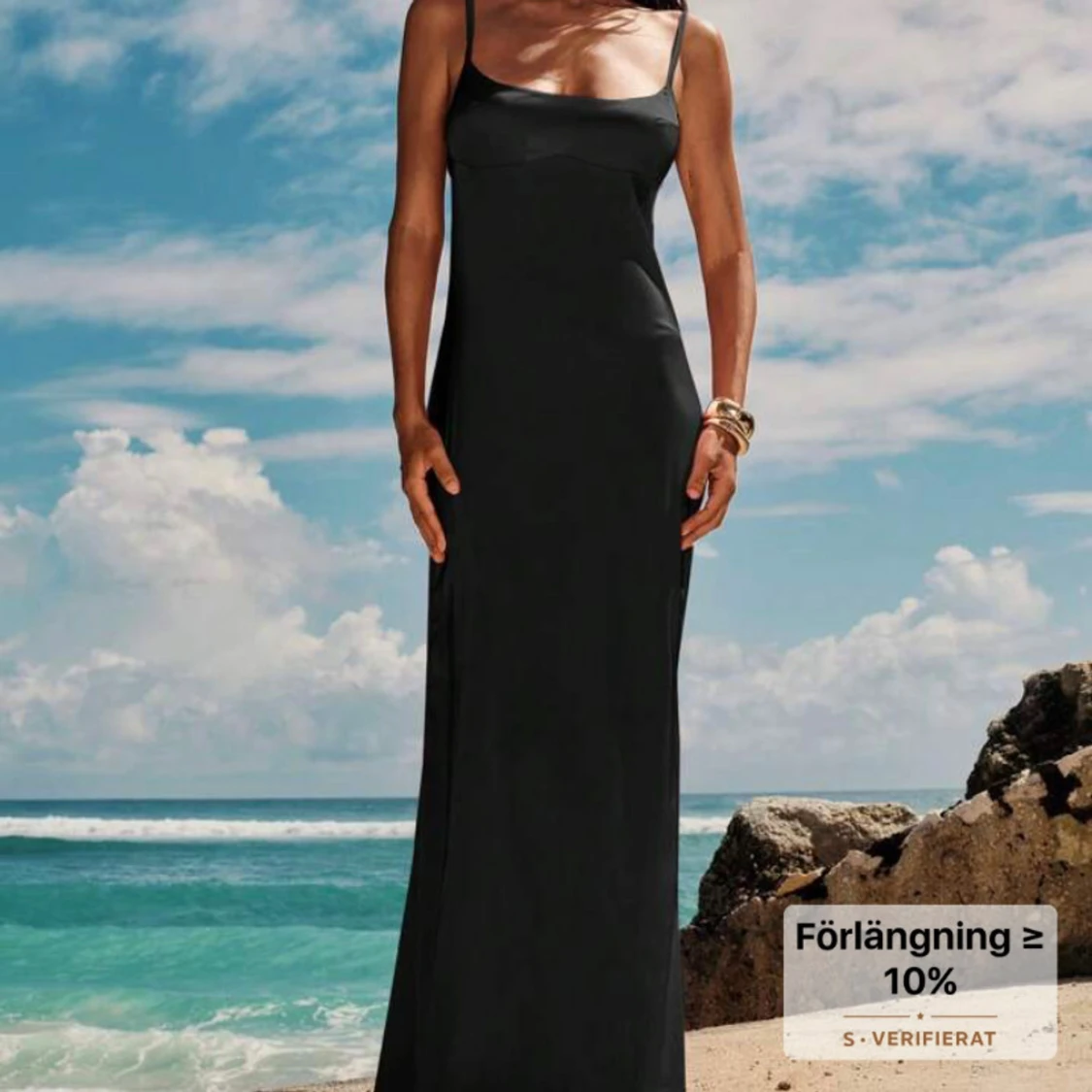 Svart lång klänning - 1