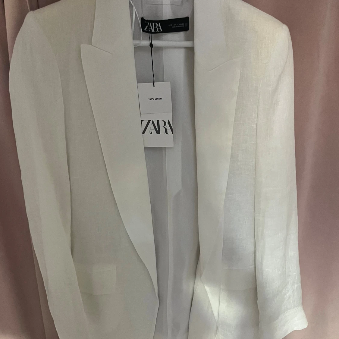 Vit linne kavaj/kostym