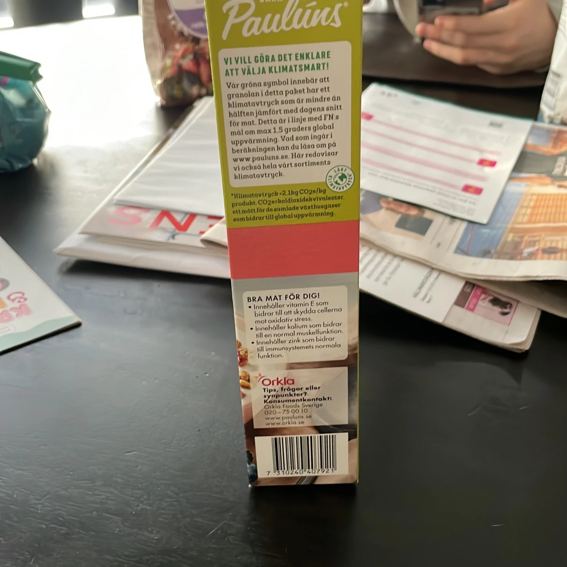 Paulúns Glutenfri Granola Blåbär, Rabarber & Kardemumma - 1